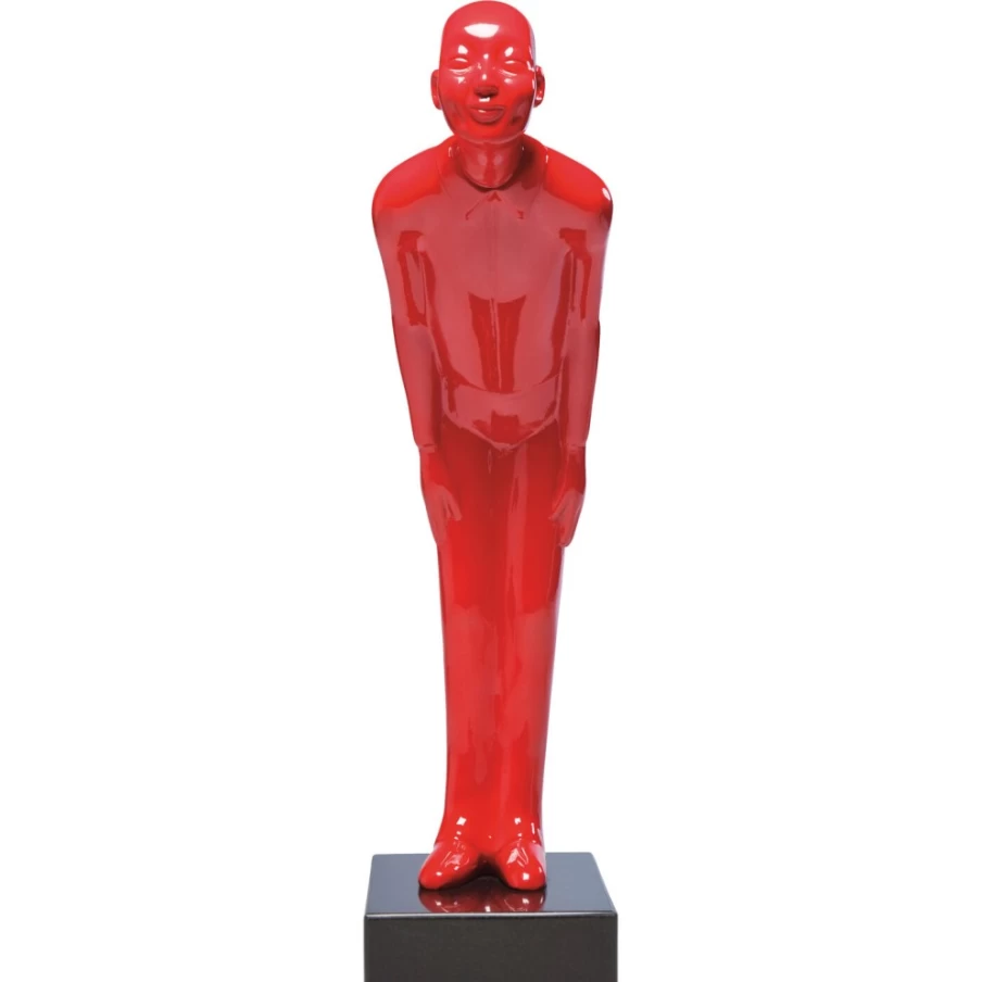 KARE Design Modern Red Small Welcome Guest Decor Figurine - Stylish Home Entryway Sculpture