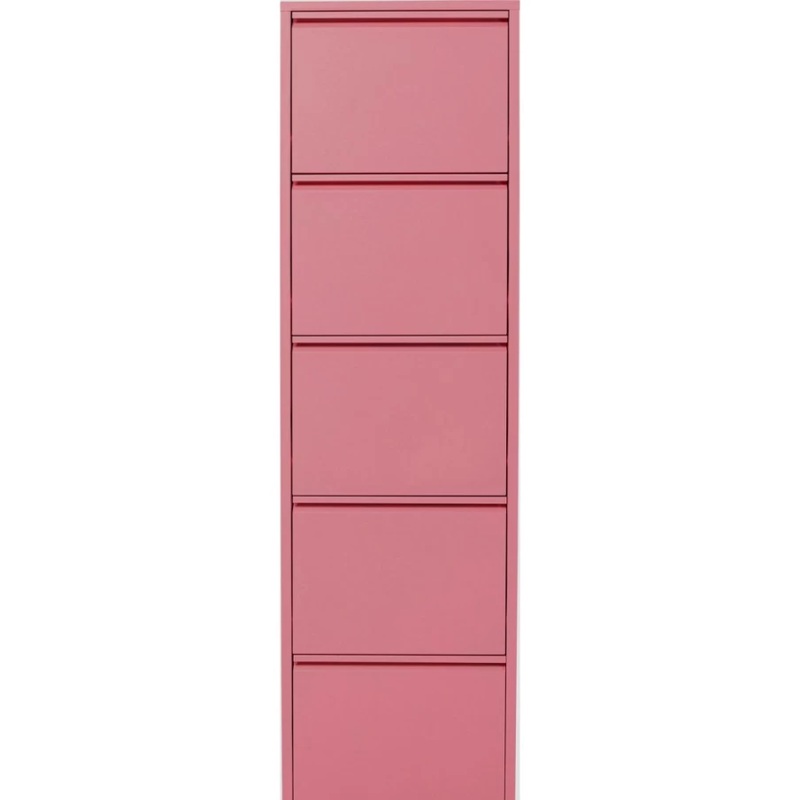 KARE Design Shoe Storage Container Caruso 5 Rose - Modern Shoe Cabinet with 5 Compartments