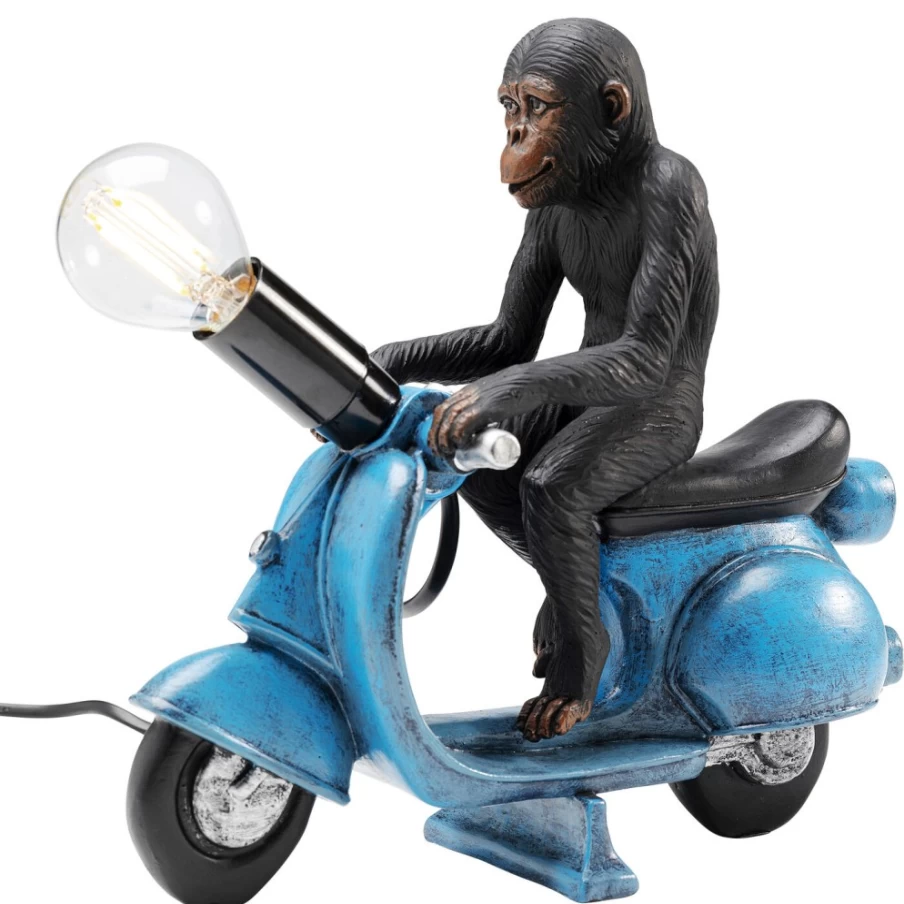 "KARE Design Monkey Table Lamp - 24Cm Fun Road Trip Themed Lighting"