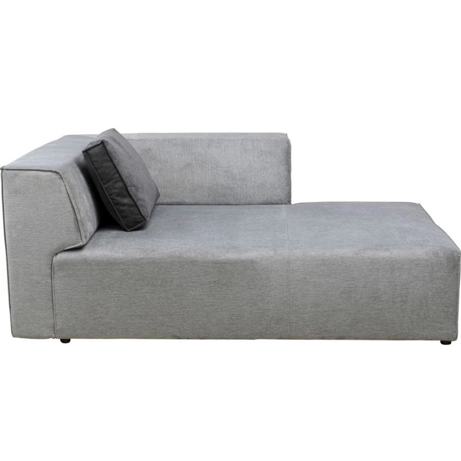 KARE Design Infinity Ottoman Grey Right - Modern Lounge Chair with Elements Style