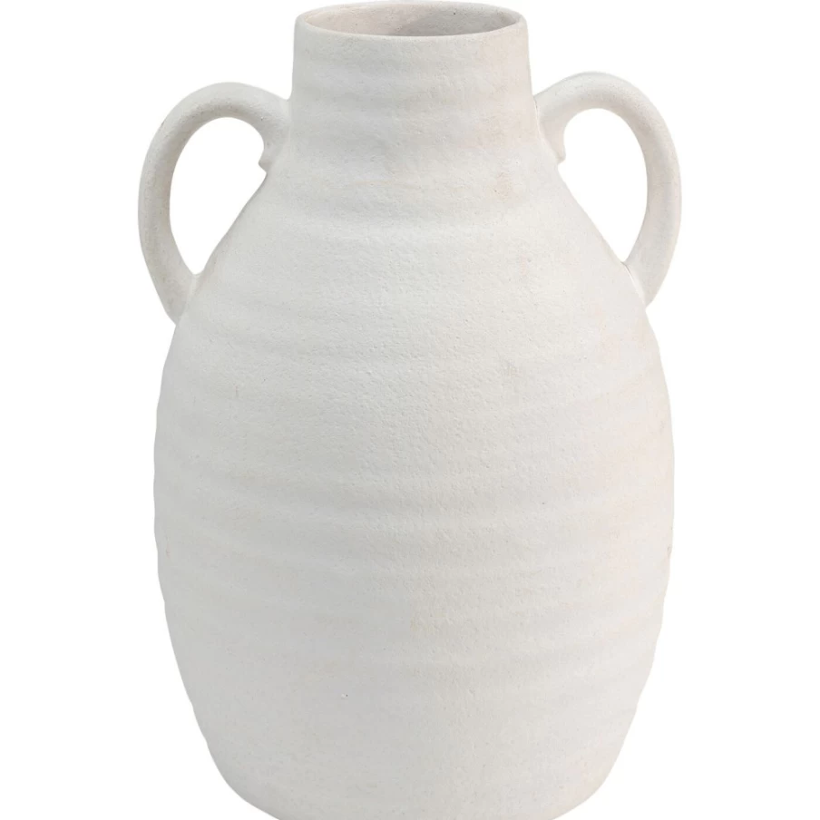 "KARE Design Bia White Ceramic Vase - 26cm Modern Home Decor"