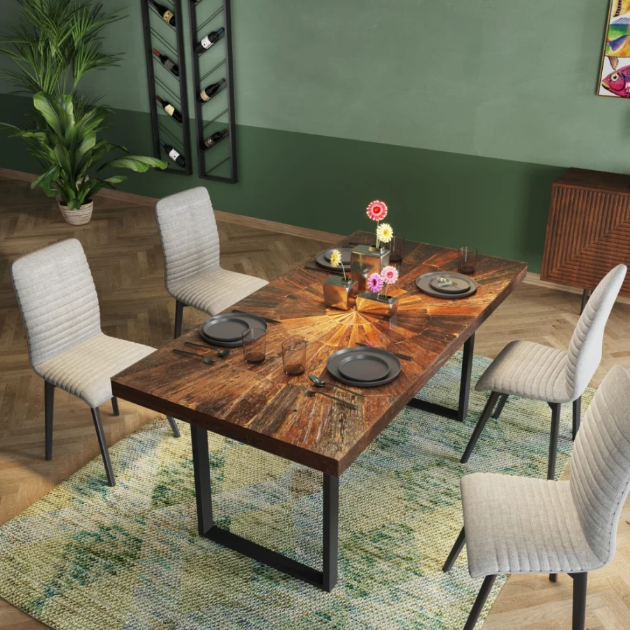 KARE Design Modern Black Dining Table Conley 180X90 - Stylish Large Rectangle Table for Dining Room