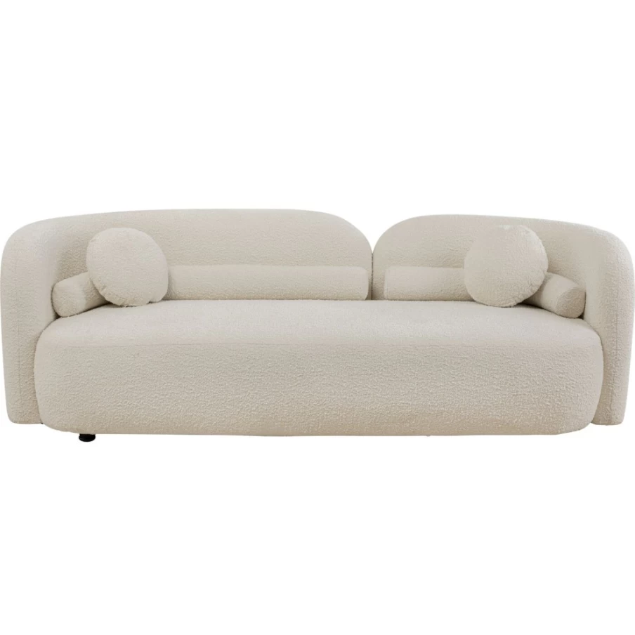 "KARE Design Modern 3-Seater Sofa in Kelly Boucle Fabric, 225cm Wide – Contemporary Luxury Living Room Furniture"