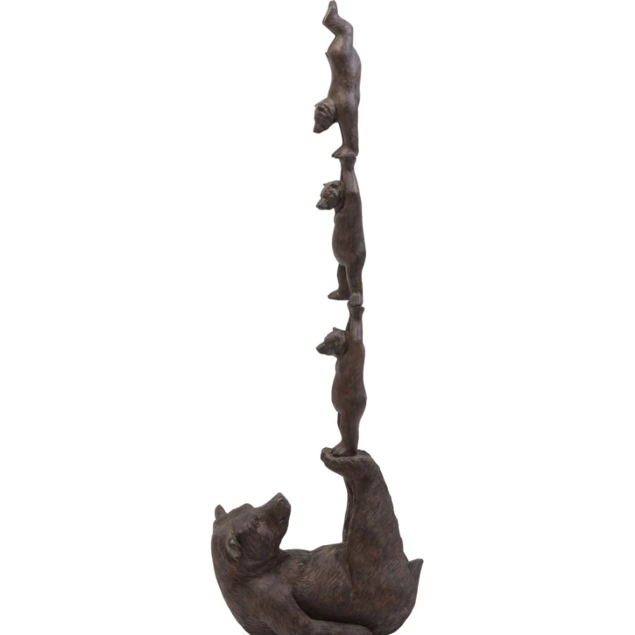 KARE Design Modern Artistic Bear Sculpture - 121cm Tall Balance Deco Figurine for Home Decor