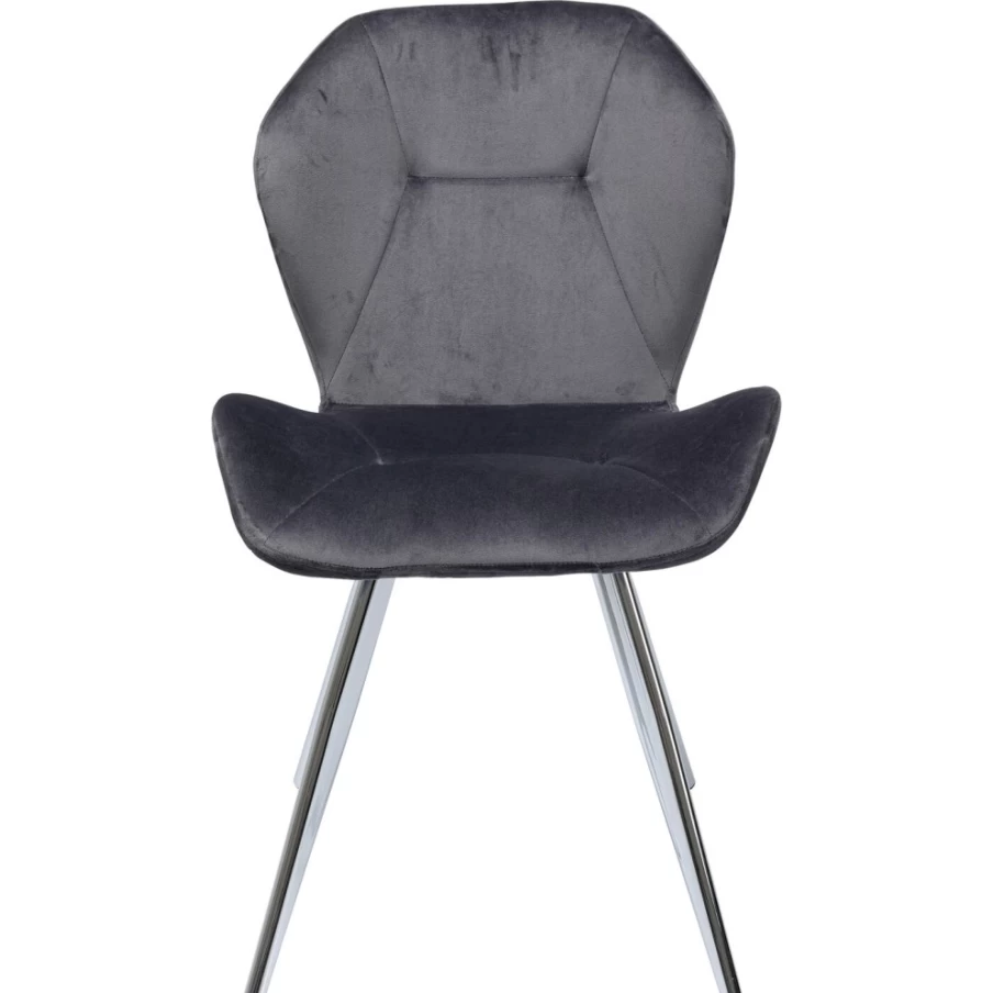"KARE Design Viva Grey Chrome Chair - Modern Stylish Seating"