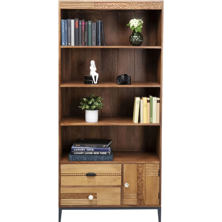 KARE Design Modern James Wooden Shelf 85x184cm - Stylish Storage Solution for Home & Office