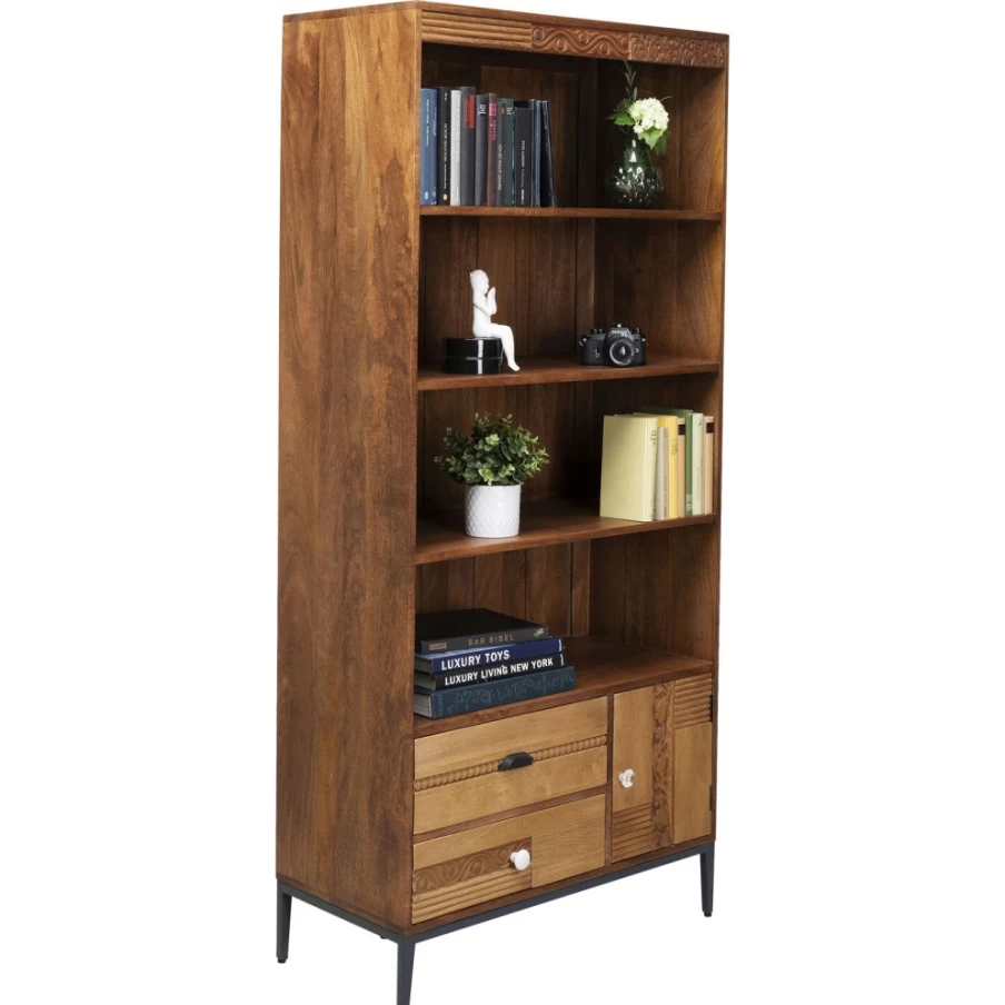 KARE Design Modern James Wooden Shelf 85x184cm - Stylish Storage Solution for Home & Office