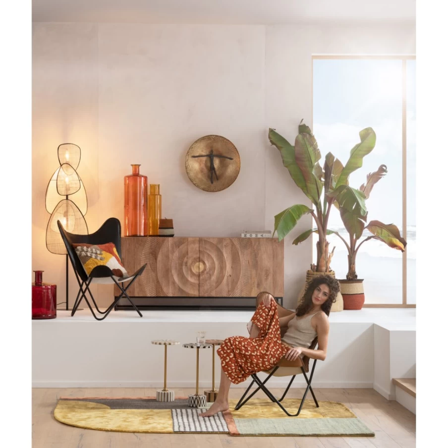 KARE Design Modern Orange Vase - 75cm Tall Handmade Decorative Tutti Vase for Home & Office