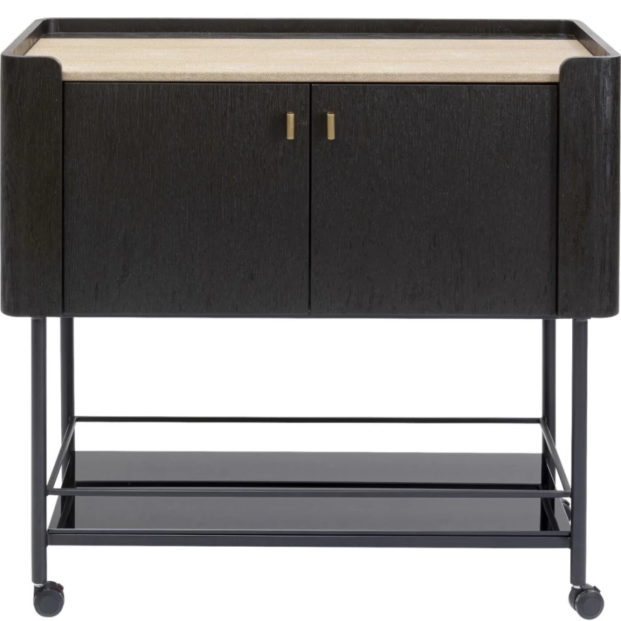 KARE Design Bar Trolley Milano - Modern 93x96cm Rolling Bar Cart for Home & Kitchen