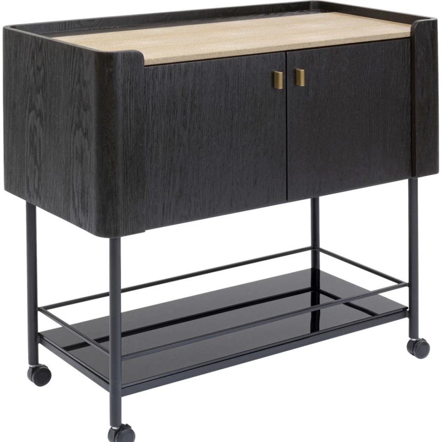 KARE Design Bar Trolley Milano - Modern 93x96cm Rolling Bar Cart for Home & Kitchen