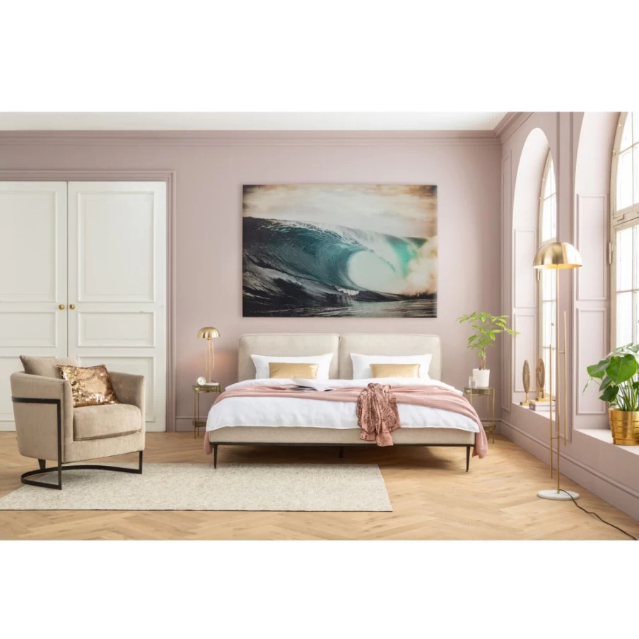 KARE Design Modern Ocean Wave Glass Wall Art - 180x120cm Large Framed Picture for Home Decor