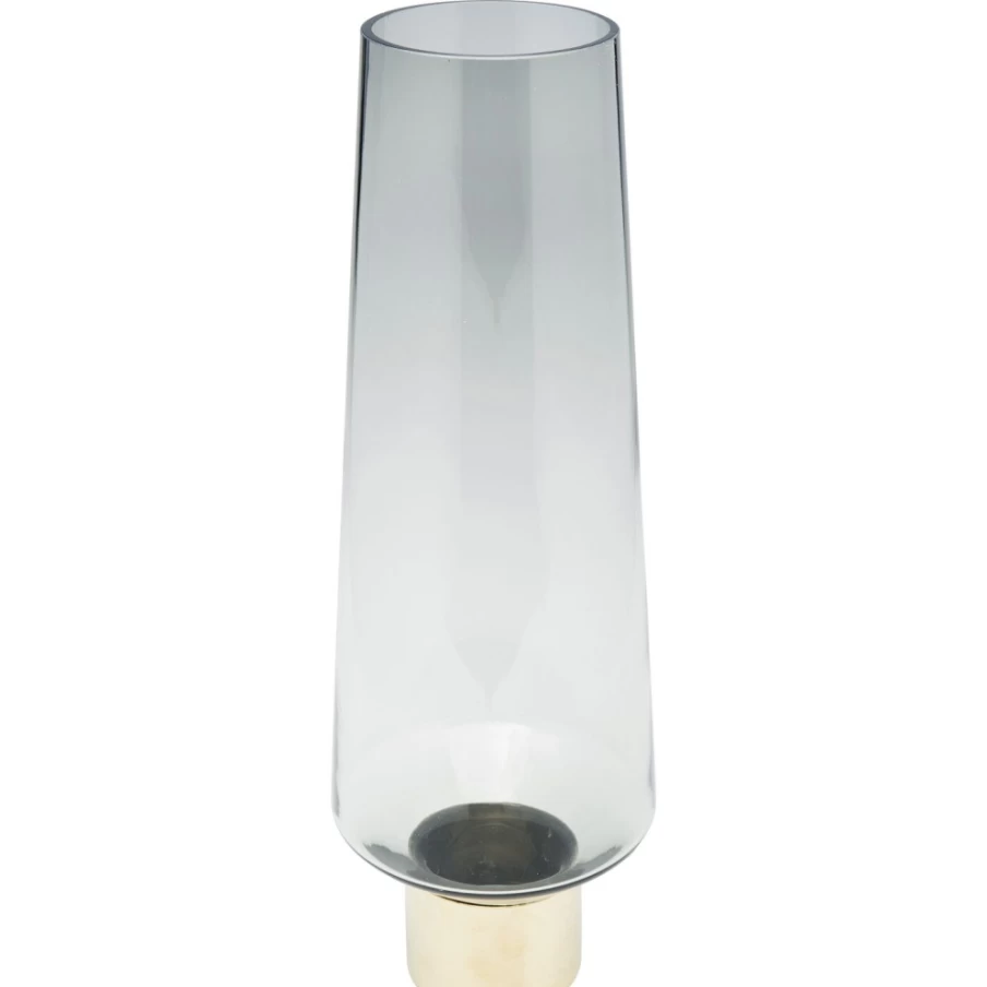 "KARE Design Noble Grey Ceramic Vase – 40cm Modern Home Decor Ring Pattern"