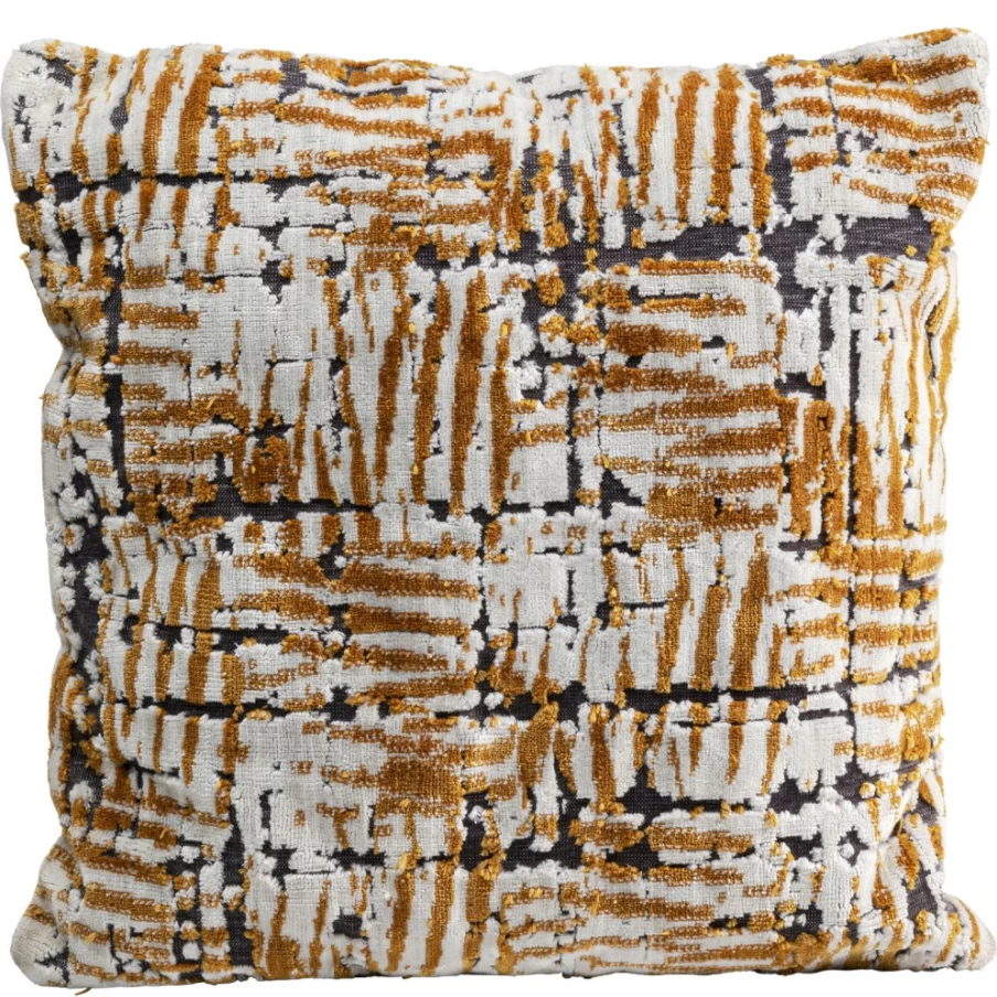 KARE Design Modern Multi-Color Scratched Pattern Cushion Cover 45x45cm Decorative Pillow Case
