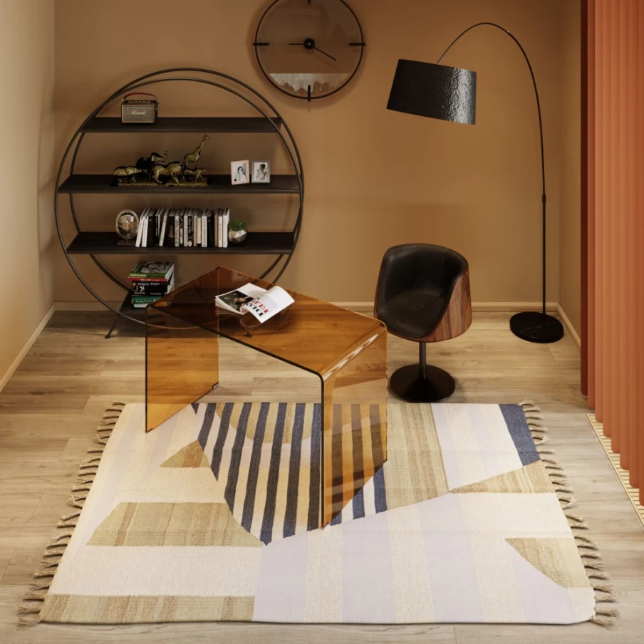 "KARE Design Modern Striped Carpet 150x240 cm – Soft Area Rug for Living Room & Bedroom"