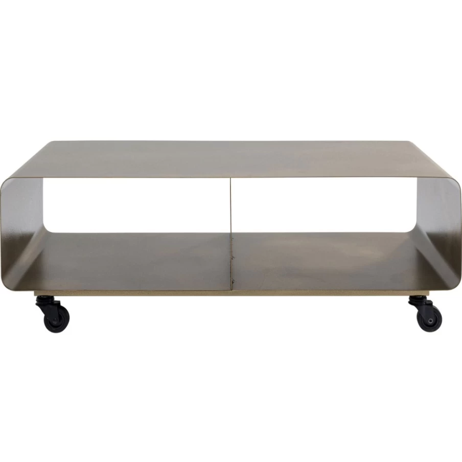 KARE Design Bronze Mobile Lowboard Lounge M - 90x30cm Modern Rolling Side Table