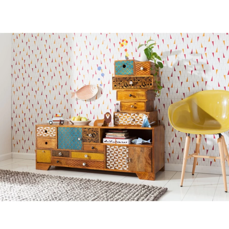 KARE Design Soleil Lowboard with 9 Drawers and 3 Doors - Modern Storage Cabinet