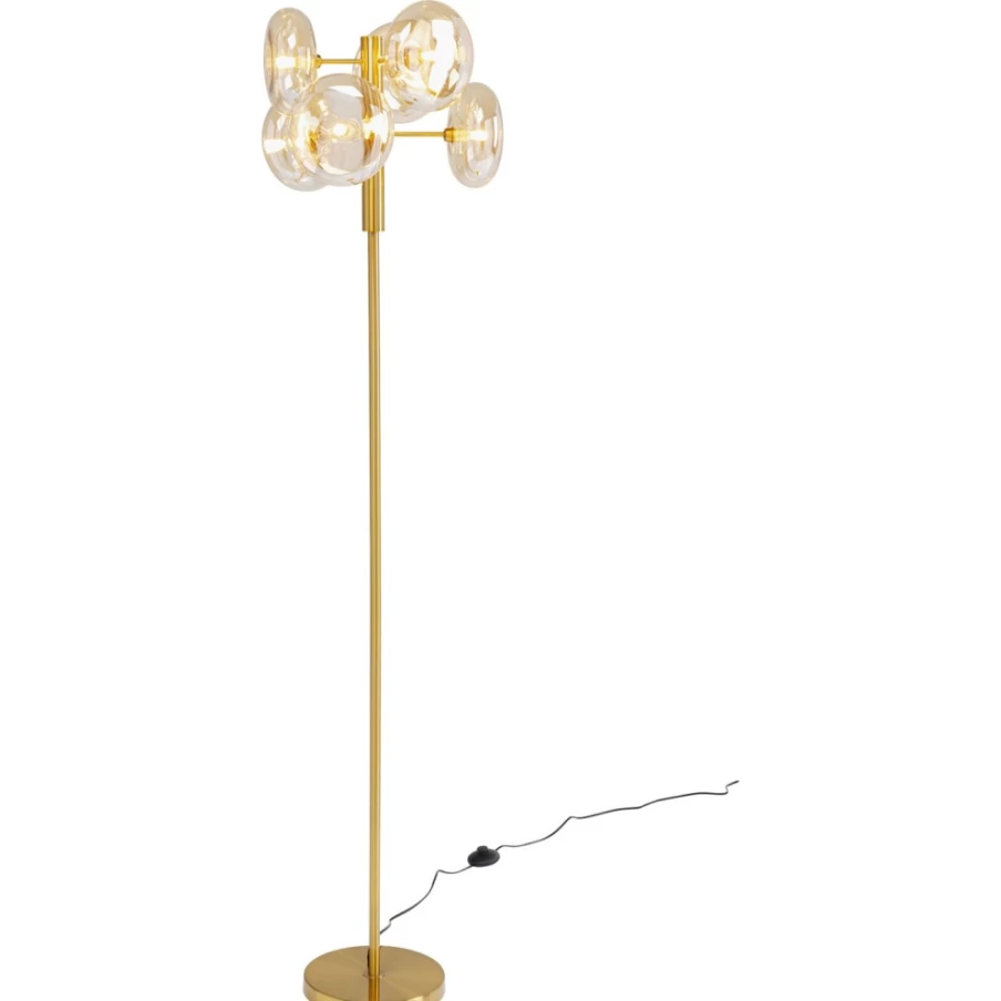 KARE Design Modern Brass Floor Lamp - 163cm Adjustable Headlight for Living Room