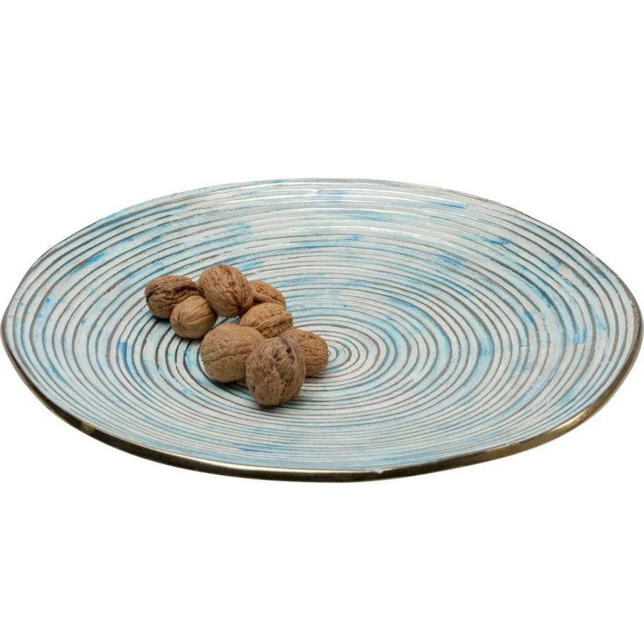 KARE Design Melia Light Blue Decorative Plate 37cm Modern Home Tableware