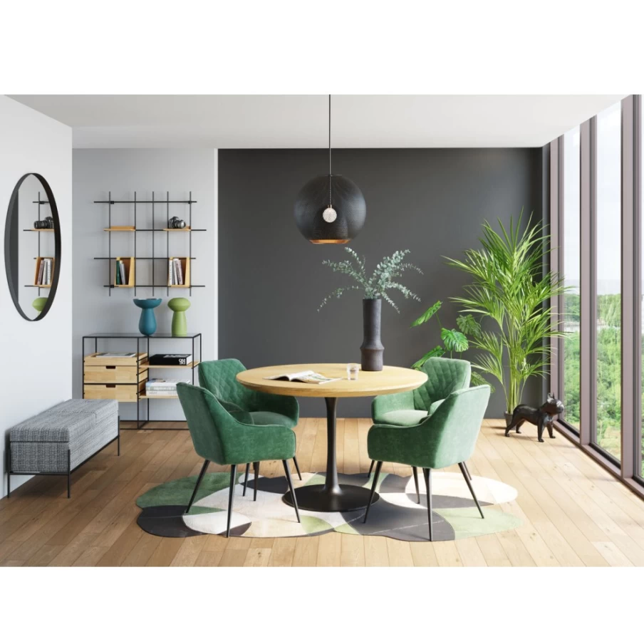KARE Design Modern Round Wall Mirror Bella - 100cm Diameter, Stylish Decorative Mirror for Home & Office