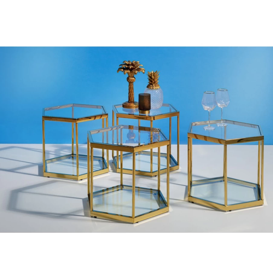 KARE Design Diamond Gold Rim Wine Glasses - Elegant Crystal Glassware for Champagne & Cocktails