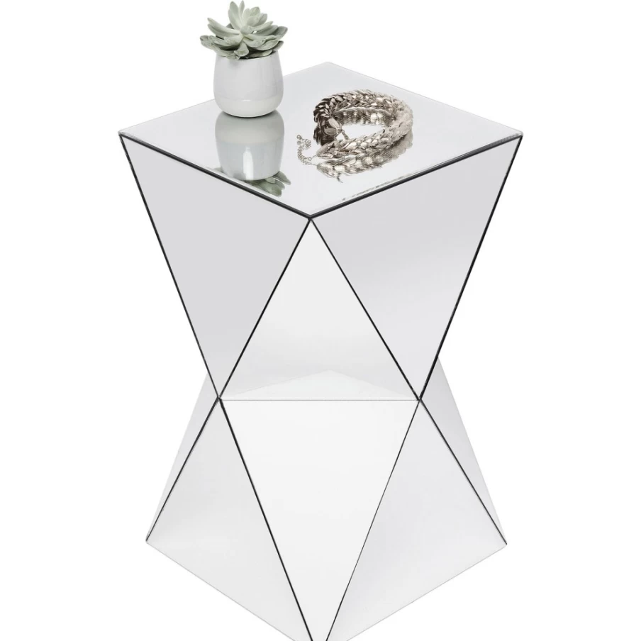"KARE Design Modern Luxury Triangle Side Table - 32x32cm Stylish Accent Table for Living Room"