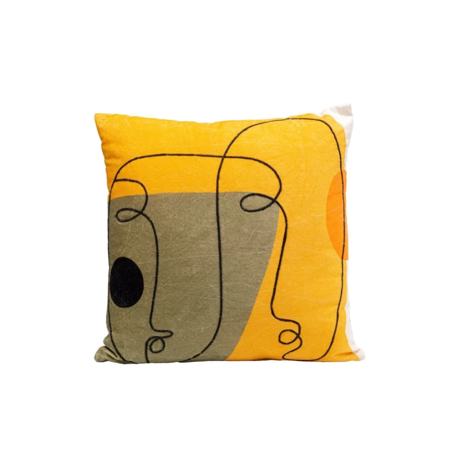 KARE Design Modern Abstract Face Art Cushion Cover 50x50cm Decorative Pillow Case Home Decor