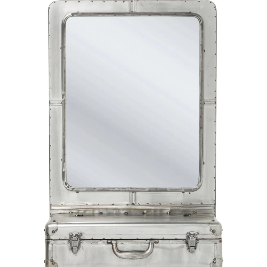 KARE Design Modern Mirror-Finish Suitcase - Stylish Reflective Luggage for Travel