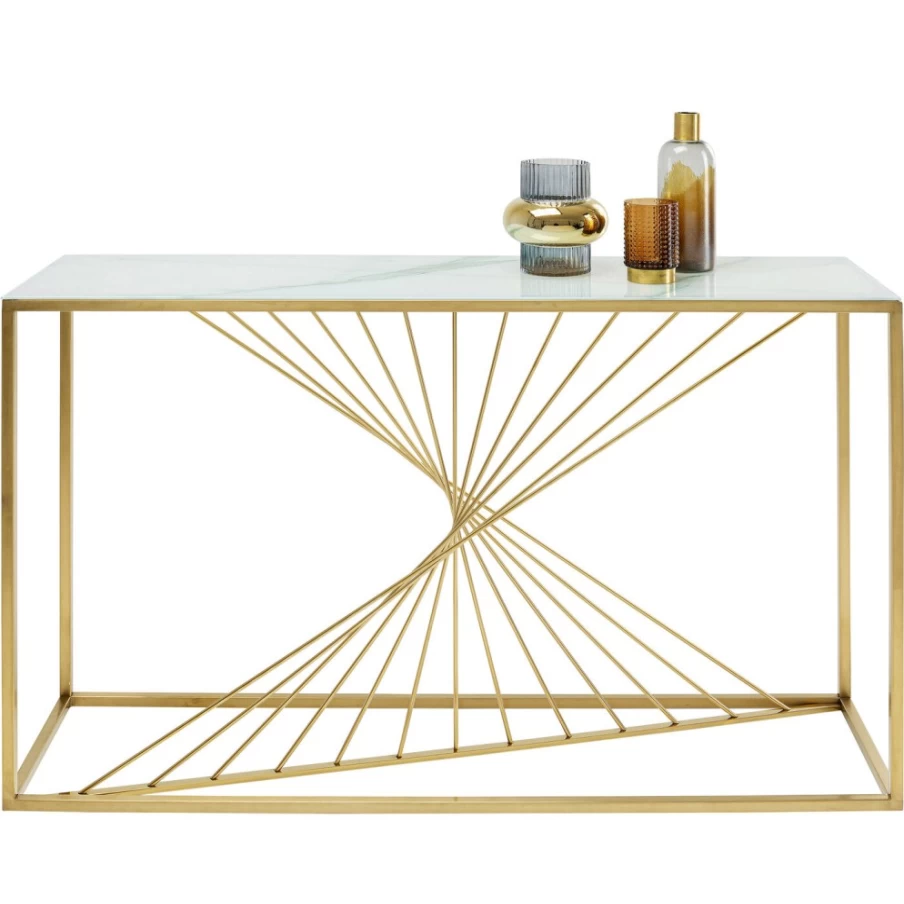 KARE Design Modern Console Table - Art Marble 142 - Elegant Entryway Furniture