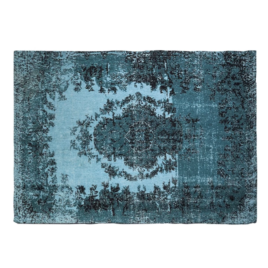 KARE Design Modern Turquoise Kelim Carpet 170x240 cm Pop Art Handmade Rug