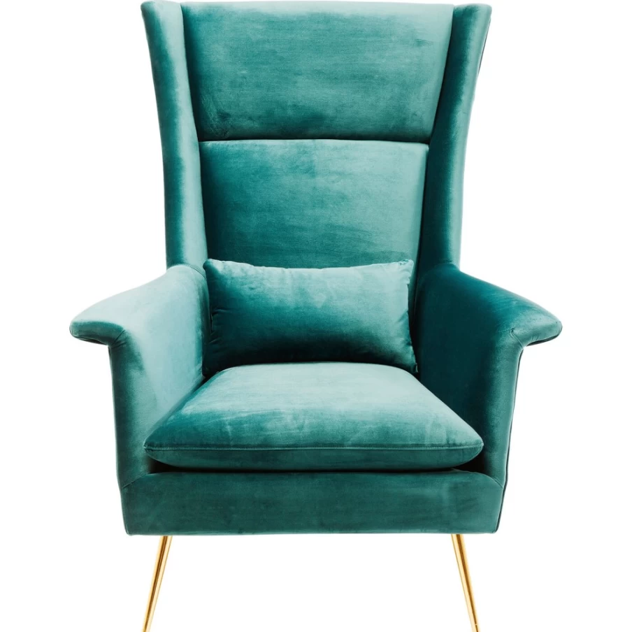 "KARE Design Vegas Forever Bluegreen Armchair – Modern Lounge Chair for Living Room"