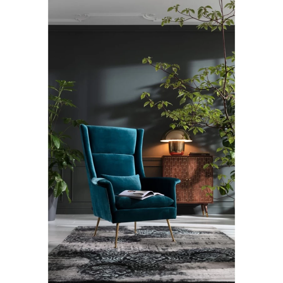 "KARE Design Vegas Forever Bluegreen Armchair – Modern Lounge Chair for Living Room"