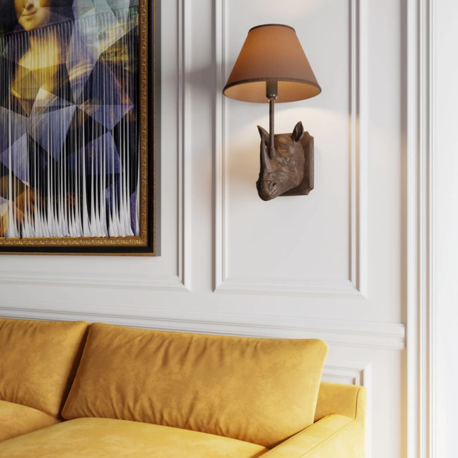 KARE Design Modern Rhino Wall Lamp - Unique Animal-Shaped Lighting for Home Decor