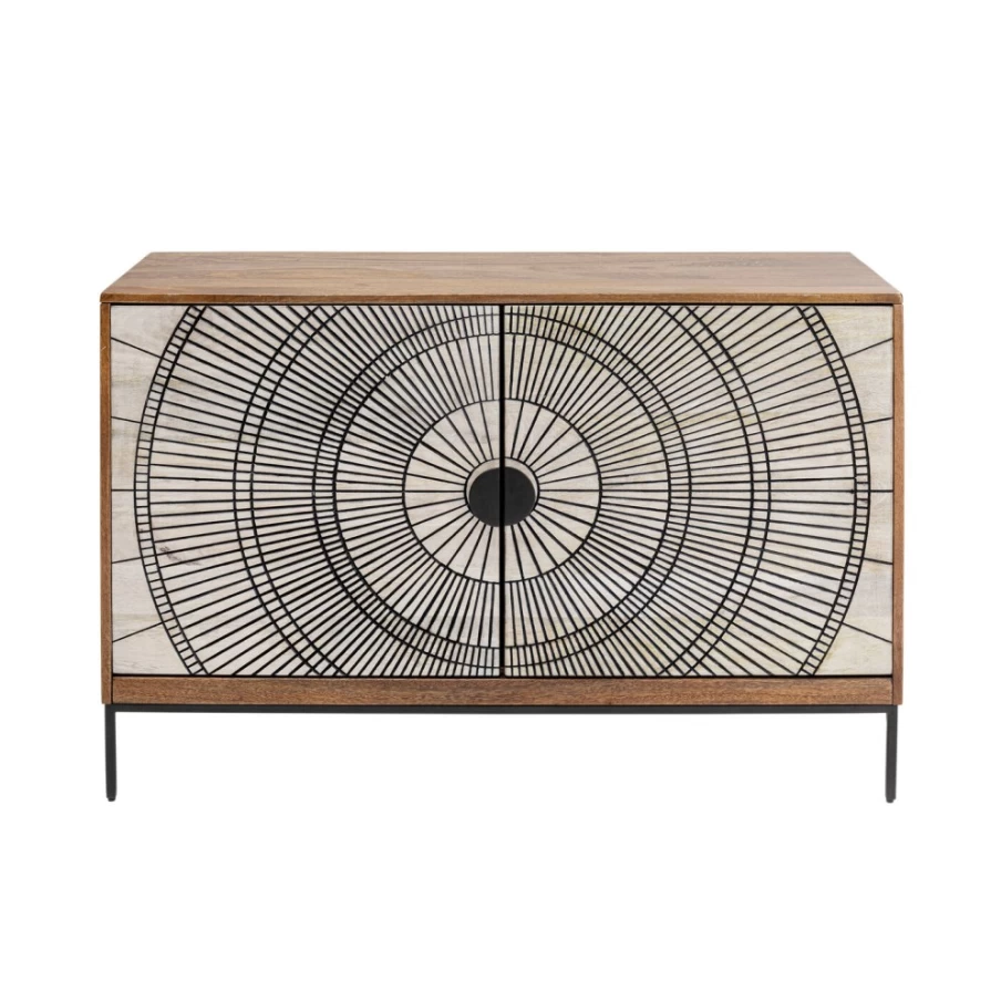 KARE Design Modern Tiger Eye Sideboard Cabinet 115x78cm - Stylish Storage Buffet for Living Room