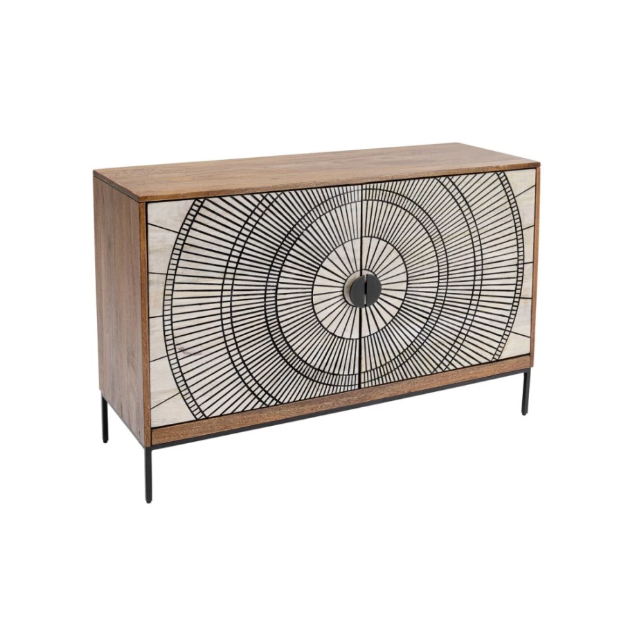 KARE Design Modern Tiger Eye Sideboard Cabinet 115x78cm - Stylish Storage Buffet for Living Room