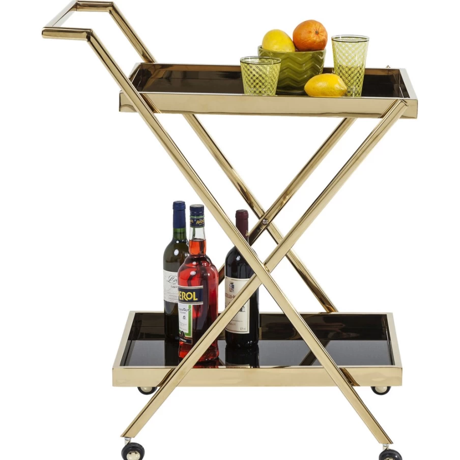 KARE Design Gold Casino Tray Table - Stylish Side Table for Living Room