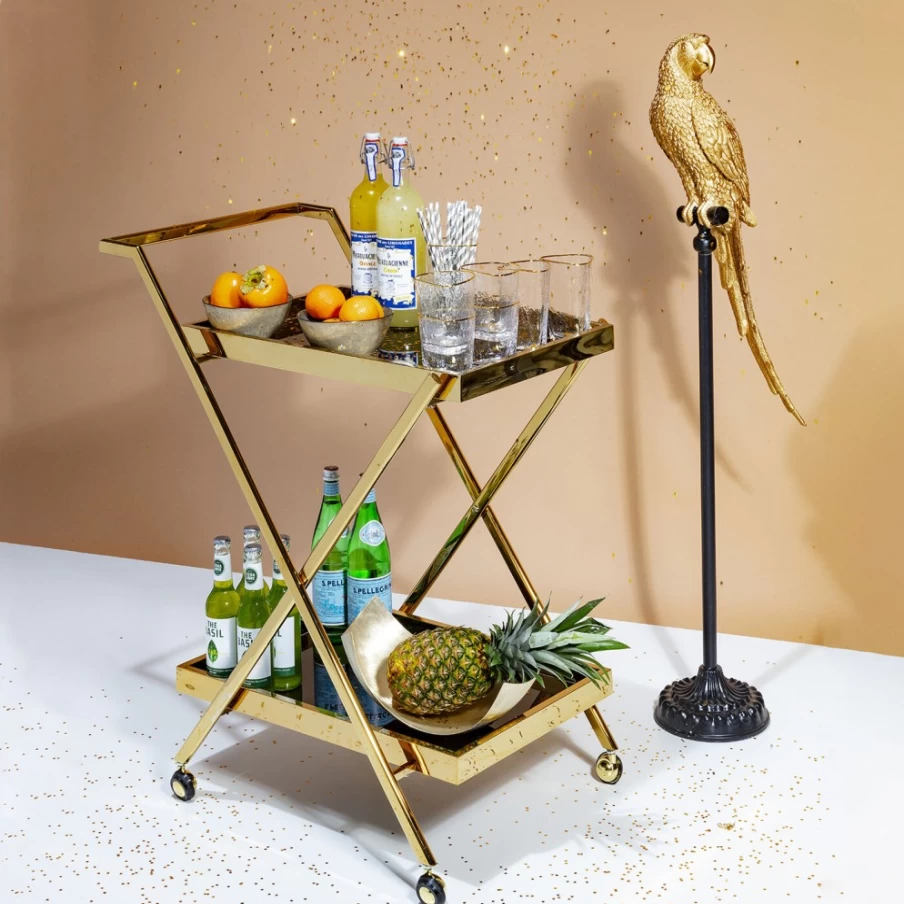 KARE Design Gold Casino Tray Table - Stylish Side Table for Living Room