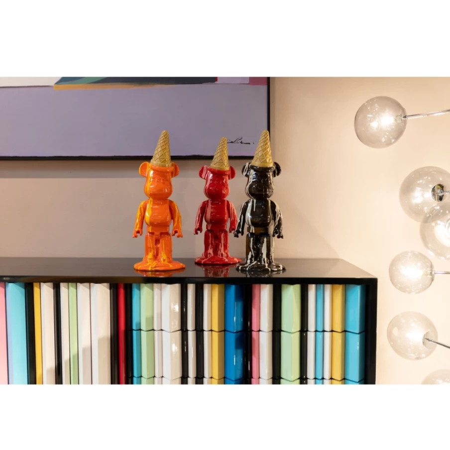 KARE Design Orange Gelato Bear Decorative Figurine - 40cm Modern Home Decor Statue