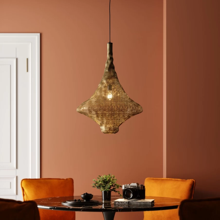 KARE Design Gold Cocoon Pendant Lamp - 51cm Modern Hanging Light for Stylish Interior Decor