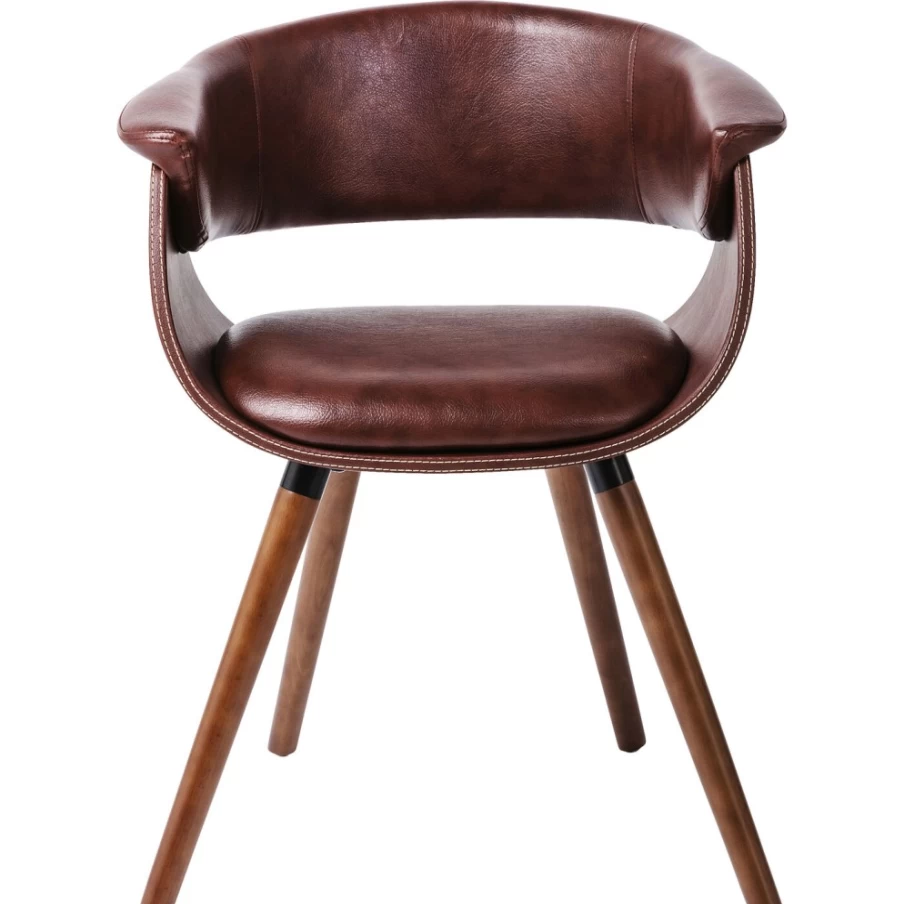 "KARE Design Modern Armchair With Armrests - Stylish Nougat Color Upholstered Lounge Chair"