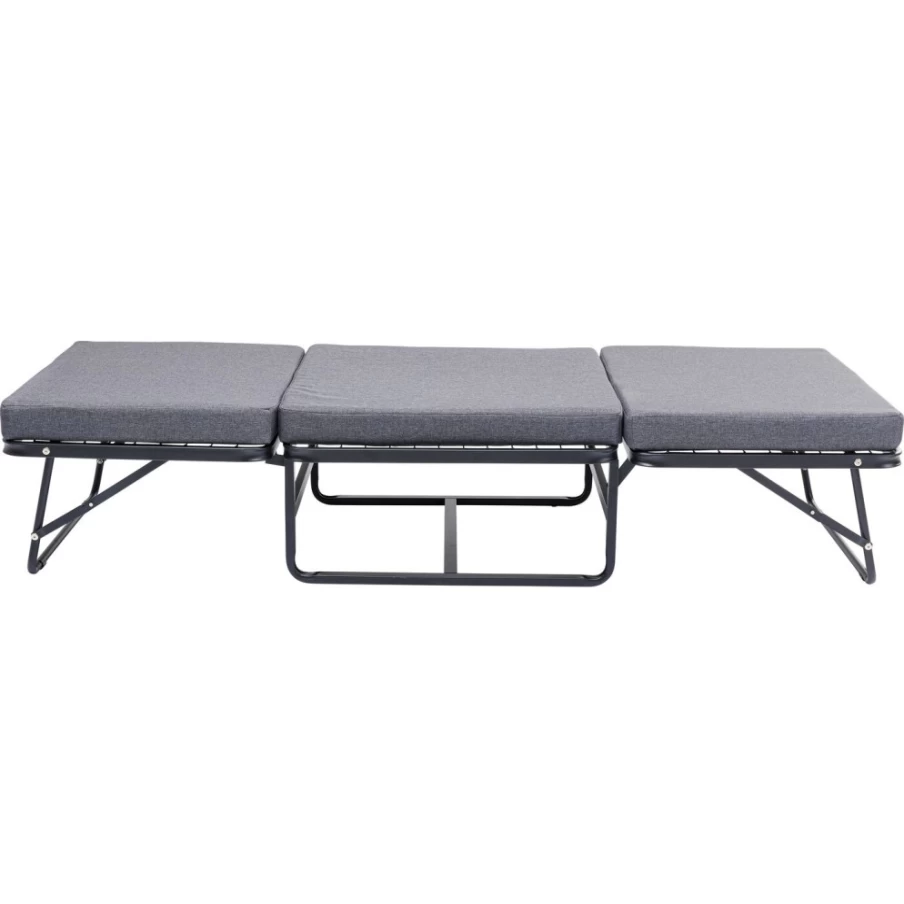 KARE Design Brenda Grey Sleeping Stool with Removable Cover - 76x76cm Modern Footrest Ottoman