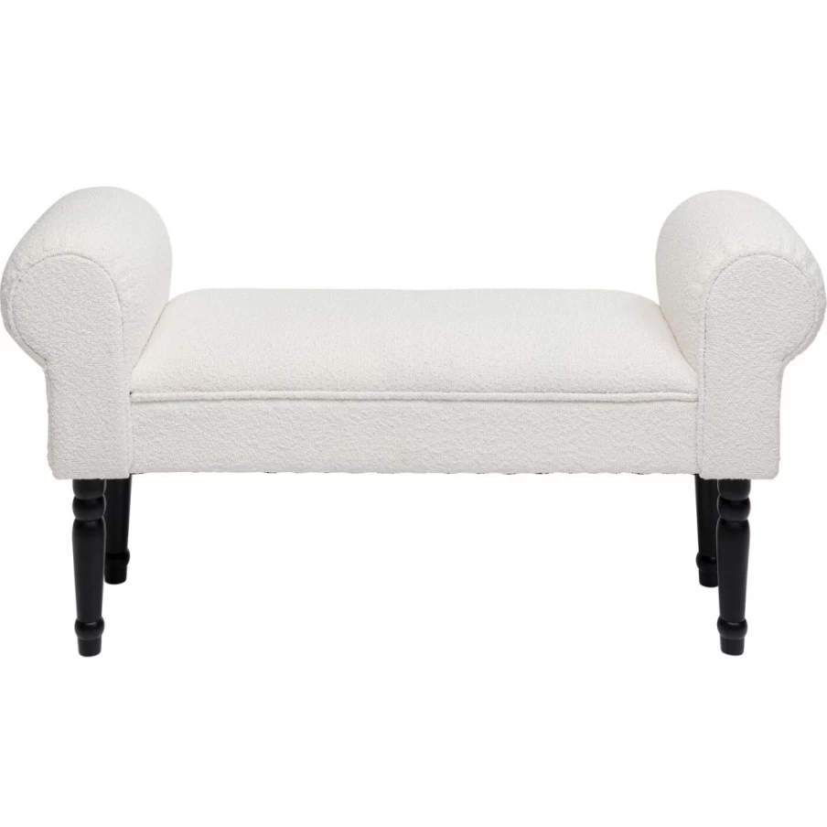 KARE Design Modern Bench Wing Creme Schwarz - Stylish Black Accent Furniture for Living Room