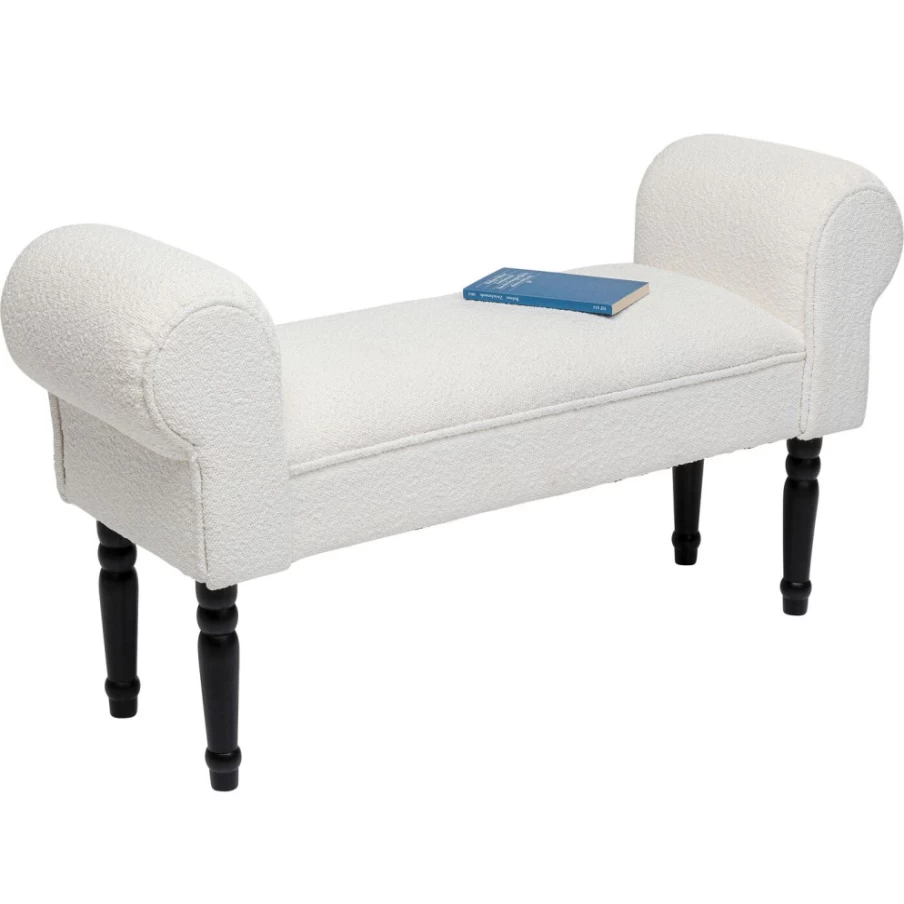 KARE Design Modern Bench Wing Creme Schwarz - Stylish Black Accent Furniture for Living Room
