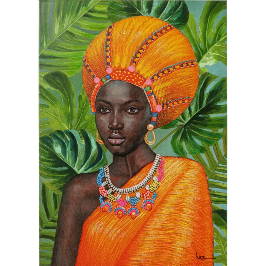 "KARE Design African Beauty Canvas Art Print 70x100cm - Handmade Wall Decor"