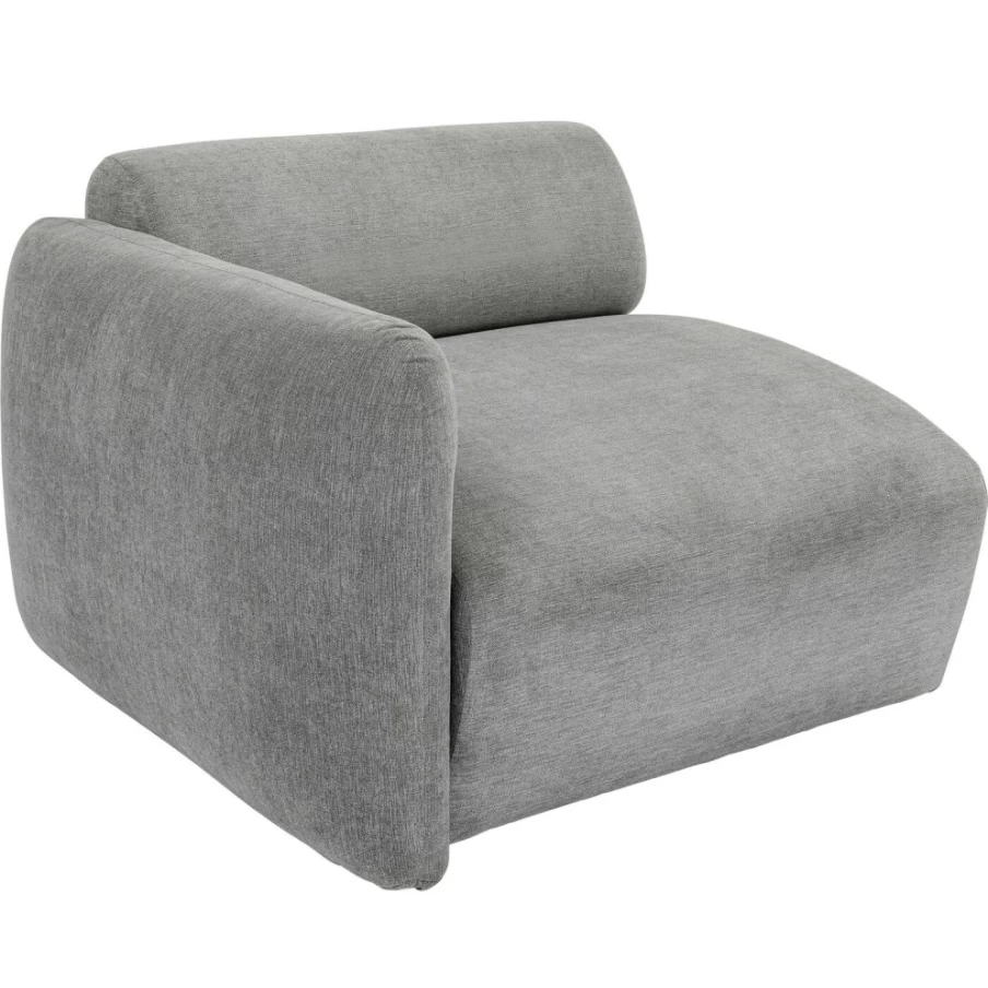KARE Design Lucca Left End Corner Sofa Element - Grey, 89cm, Modern Living Room Furniture
