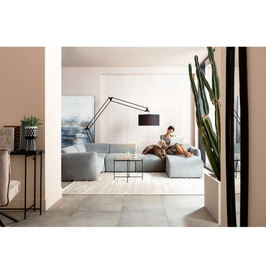 KARE Design Lucca Left End Corner Sofa Element - Grey, 89cm, Modern Living Room Furniture