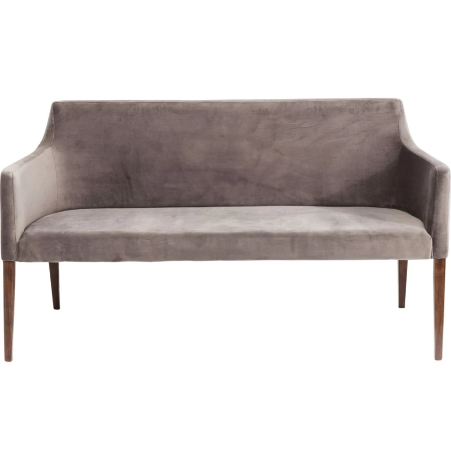 "KARE Design Velvet Grey Bench - Modern Luxury Seating for Stylish Interiors"
