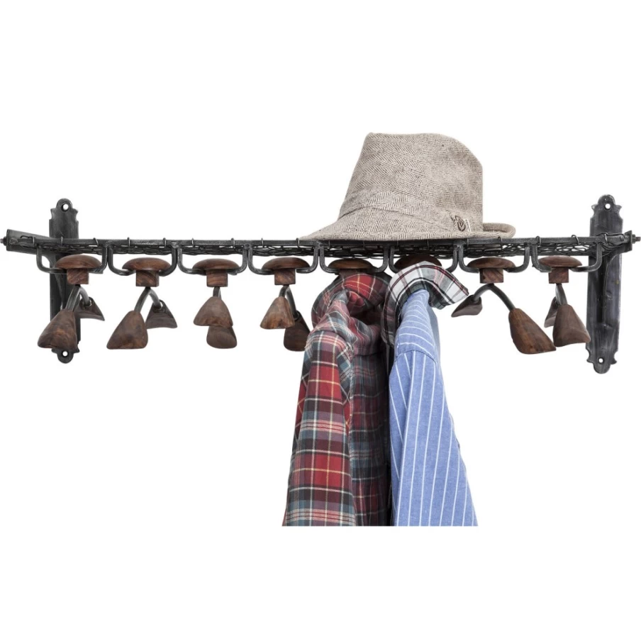 KARE Design Modern Coat Rack Cosmopolitan - Set of 9 Hooks, Stylish Entryway Organizer