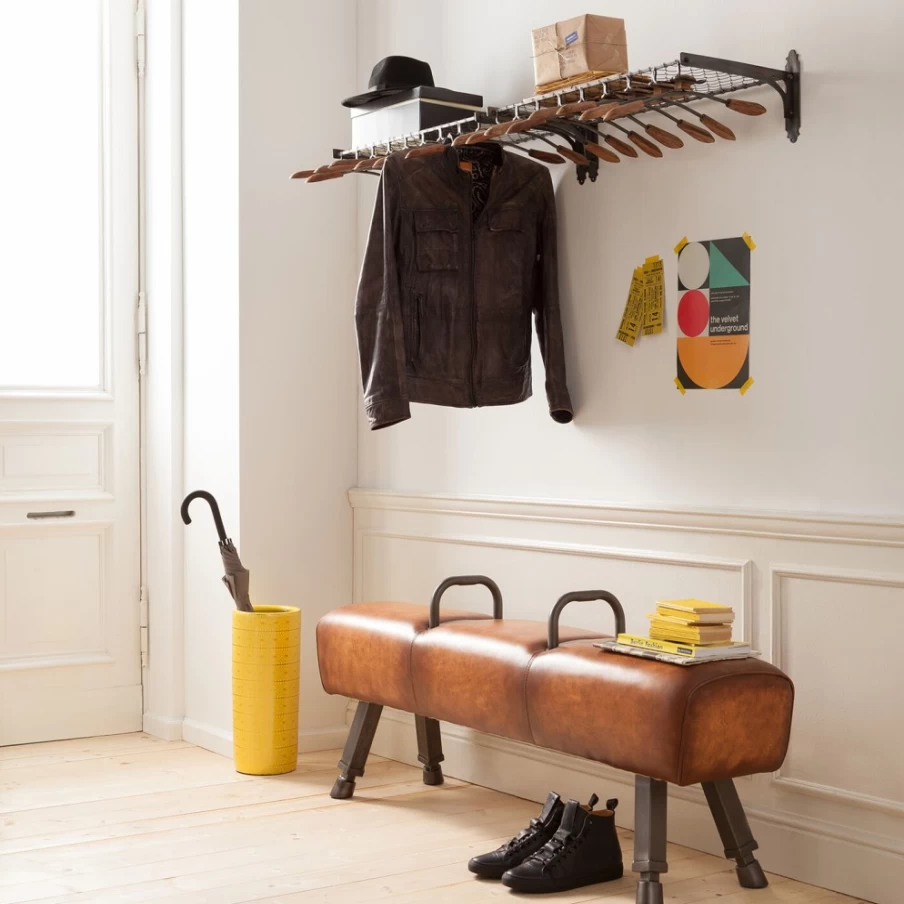 KARE Design Modern Coat Rack Cosmopolitan - Set of 9 Hooks, Stylish Entryway Organizer