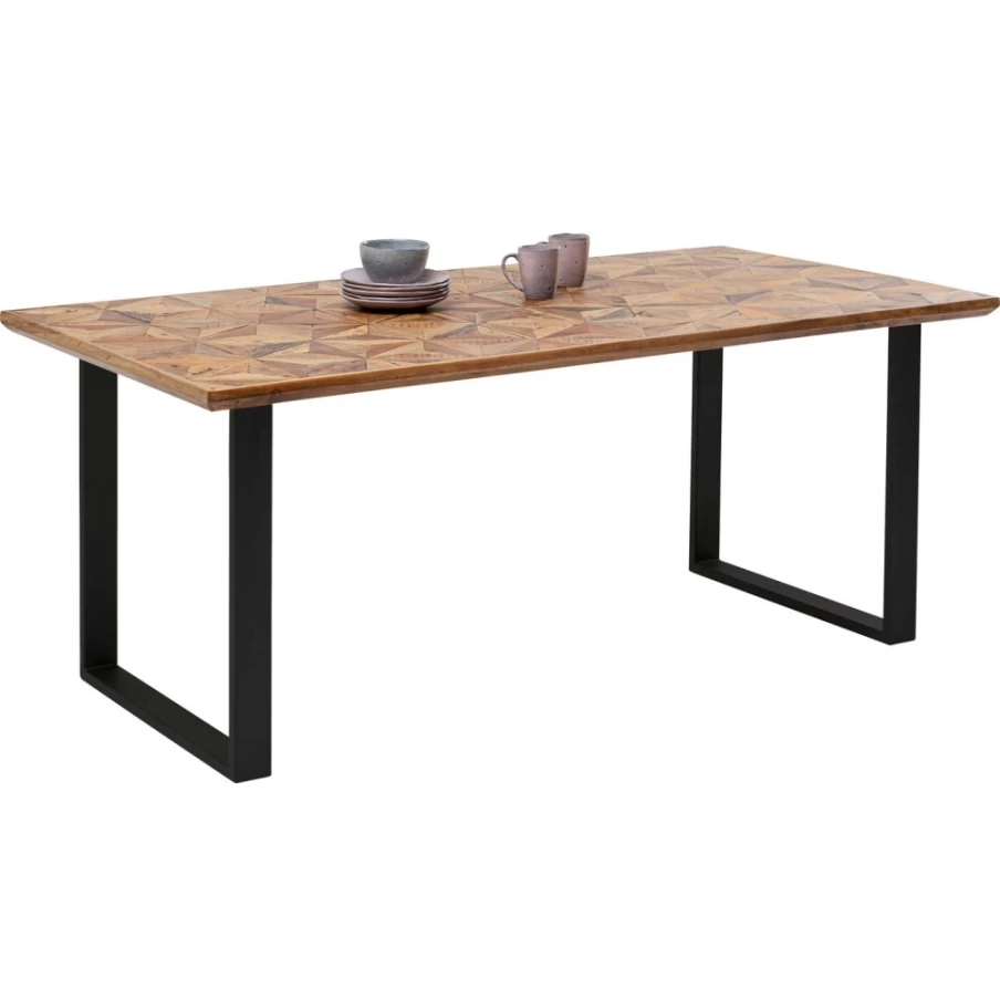 KARE Design Modern Black Dining Table Stars 180X90 cm Stylish Contemporary Kitchen Furniture