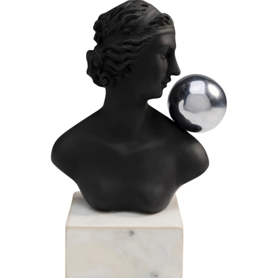 KARE Design Modern Bust Sculpture - Deco Object Busto Girl 24cm, Contemporary Art Statue for Home Decor